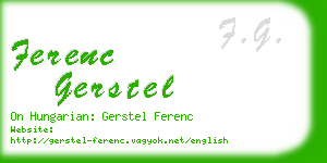 ferenc gerstel business card